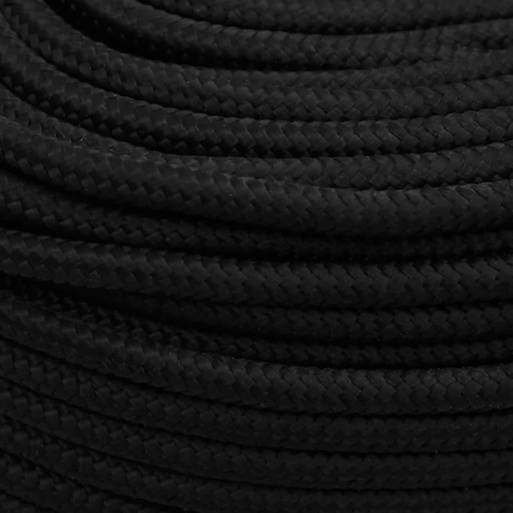 Corde de travail | Cordage pour le Jardinage，la Décoration Noir 10 mm 25 m Polyester785766 - 4
