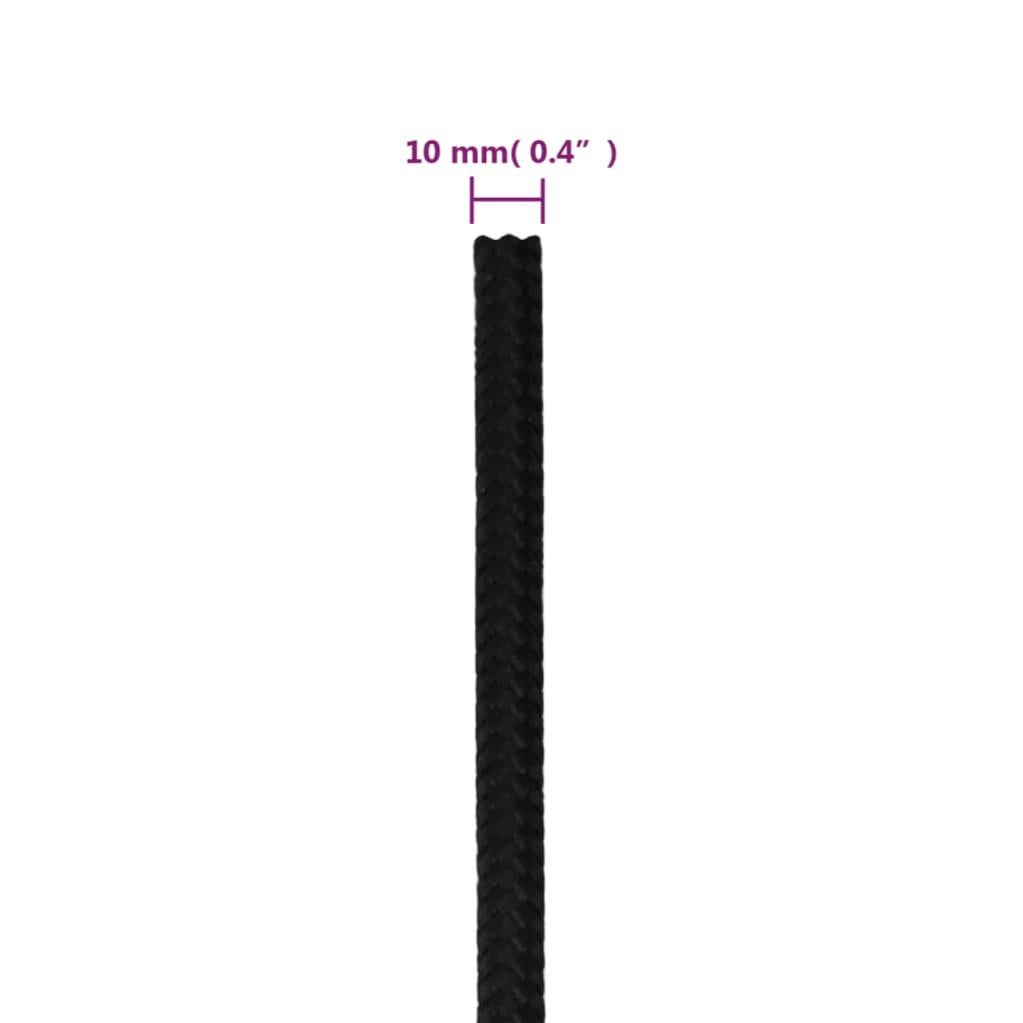 Corde de travail | Cordage pour le Jardinage，la Décoration Noir 10 mm 25 m Polyester785766 - 6
