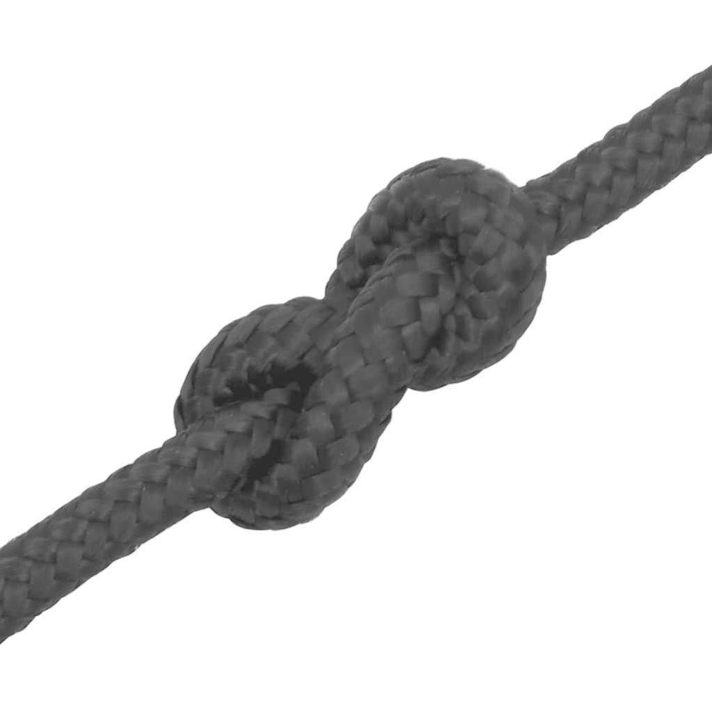 Corde de travail | Cordage pour le Jardinage，la Décoration Noir 10 mm 25 m Polyester785766 - 5