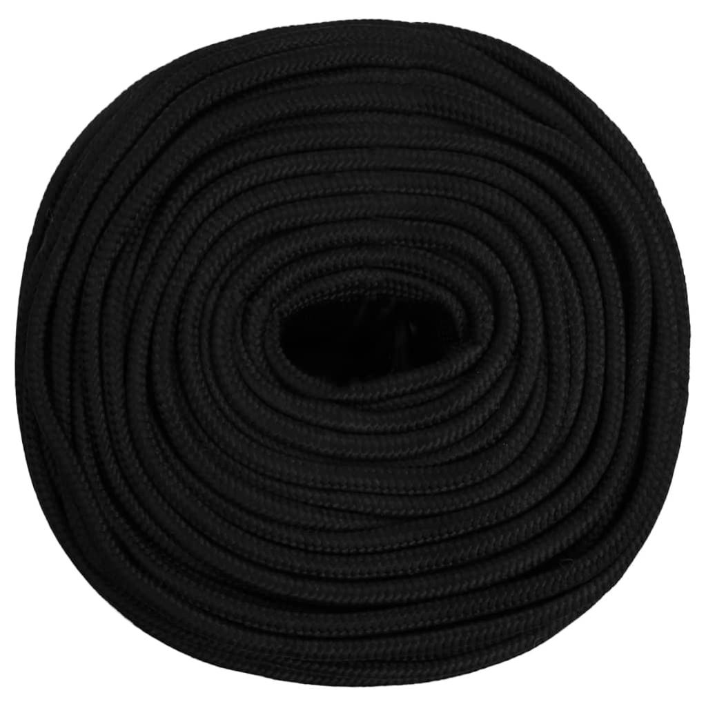 Corde de travail | Cordage pour le Jardinage，la Décoration Noir 10 mm 25 m Polyester785766 - 3