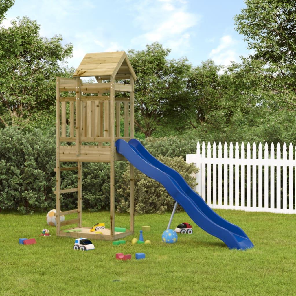 ZHU Maisonnette de jeu avec mur d'escalade balançoire bois de pin A3155870 Bon Matériel