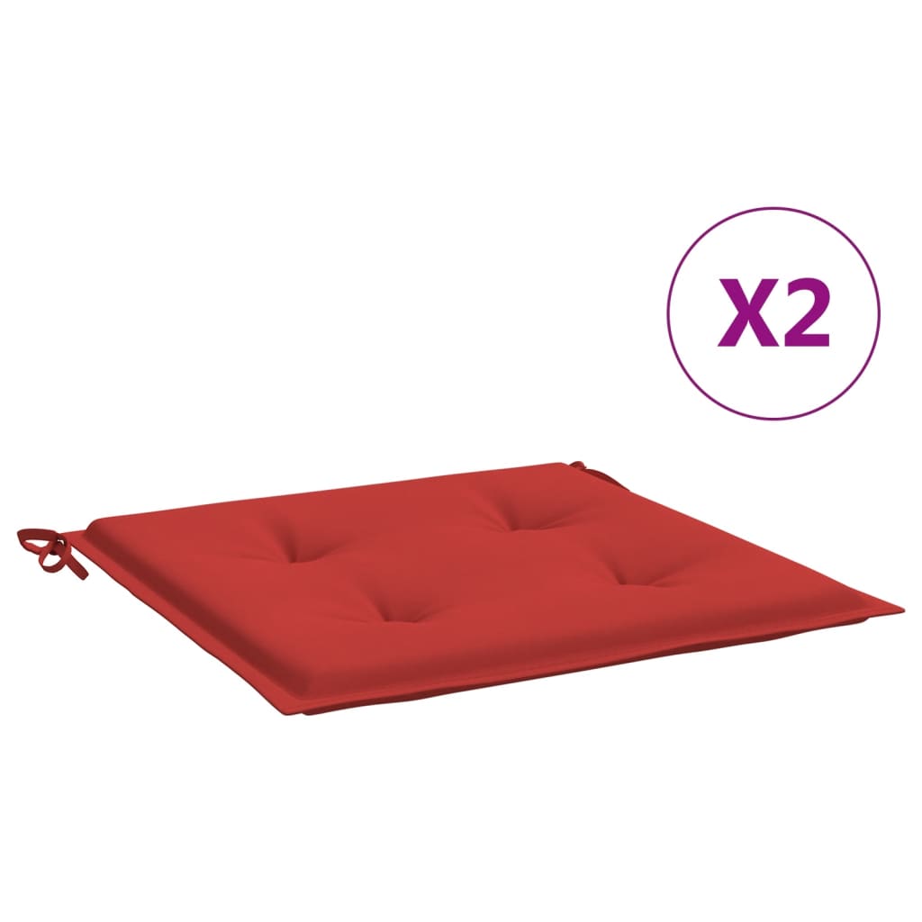 2 piezas cojín exterior | cojines de silla de jardín tela oxford rojo 50x50x3 cm cfw91307