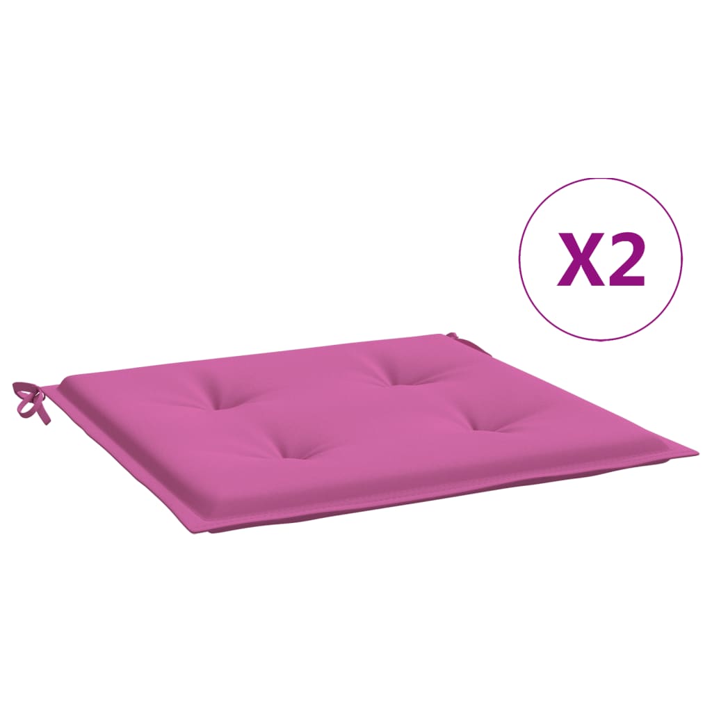 2 piezas cojín exterior | cojines para silla de jardín tela rosa 50x50x3 cm cfw91384