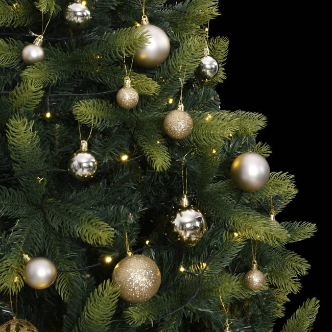 210cm Sapin de Noël Artificiel, avec Support en métal Pin Arbre de Noel 868  Branches pour la Fête de Noël, matière PVC Artificielle Décoration fêtes