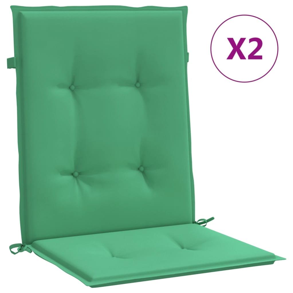 2 piezas cojín exterior | cojín silla jardín respaldo bajo tela oxford verde cfw91339
