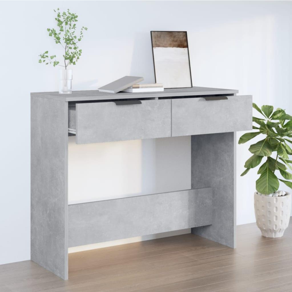 Tavolino Consolle VidaXL - 105x30x80 Cm, Legno Multistrato, Grigio Cemento - Foto 7
