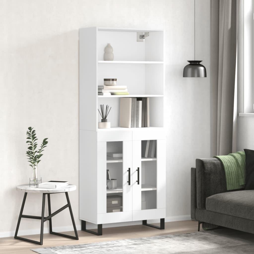 ZEYUAN Credenze 3 pz in Legno Massello di Pino Bianco,Credenze Moderne,Credenze e Buffet Sala da Pranzo,Credenze Soggiorno Salvaspazio
