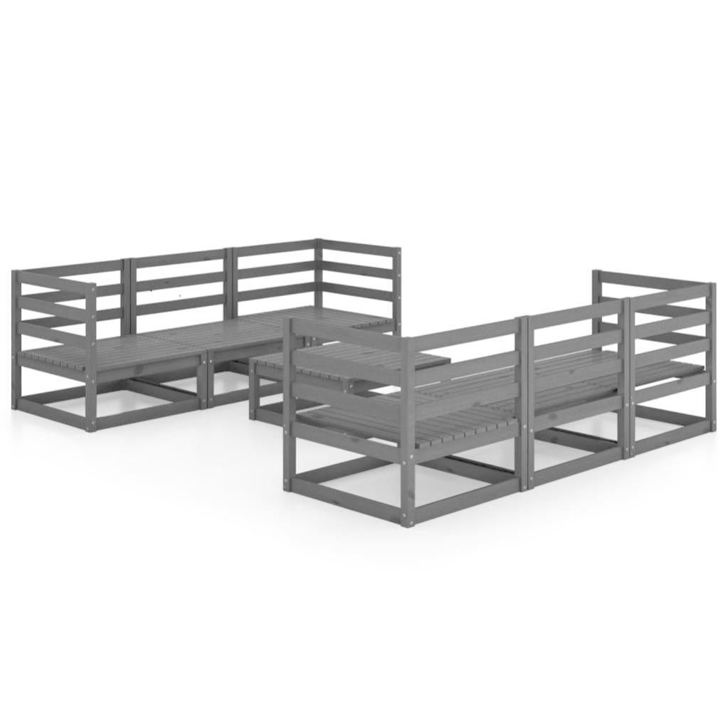 Salon de jardin 7 pcs Mobilier d'Extérieur Ensemble de Table et