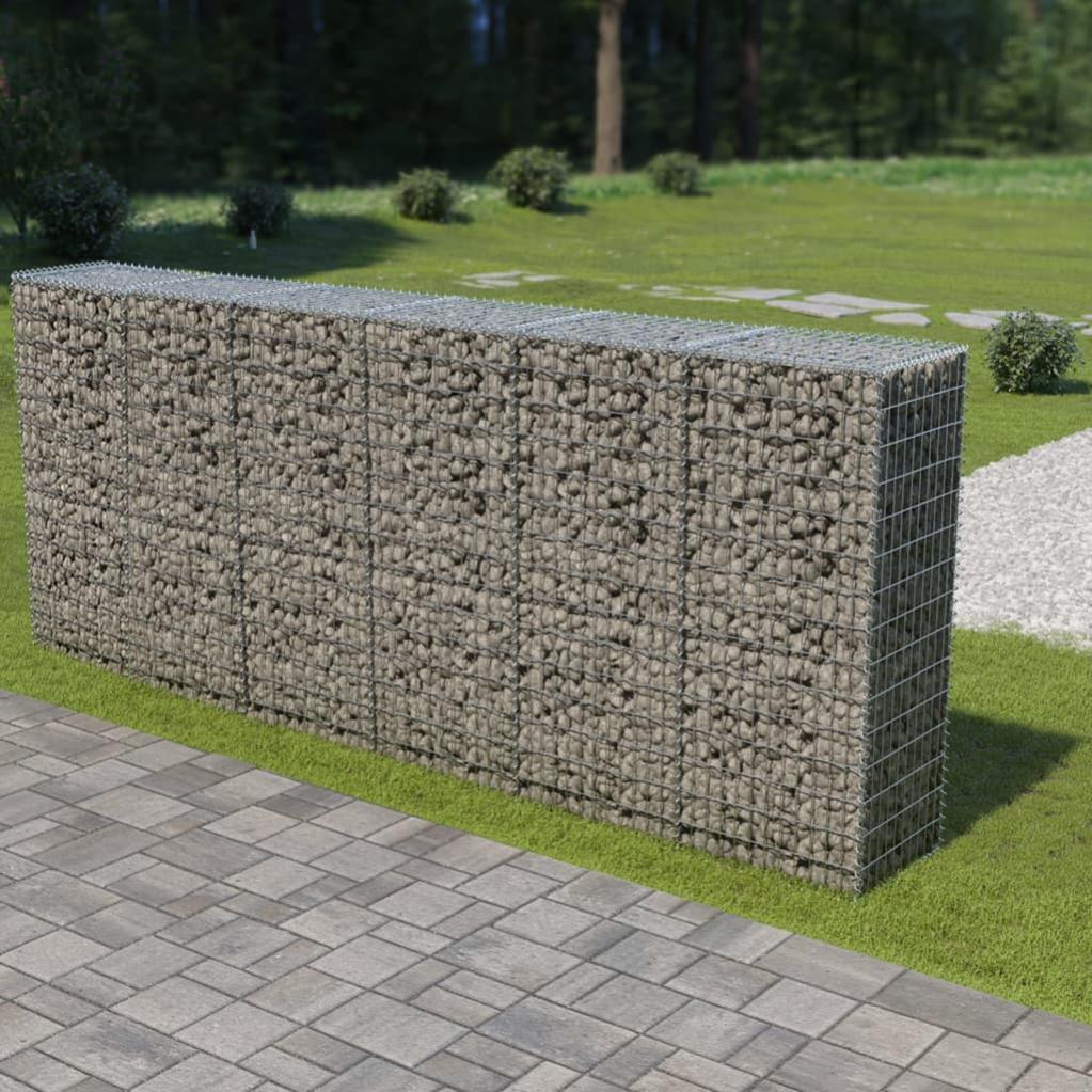Mur De Gabion En Acier Galvanisé - 300 X 30 X 100 Cm, Mailles 10x5 Cm - Pour Jardin, Clôture, Aménagement Extérieur - 9