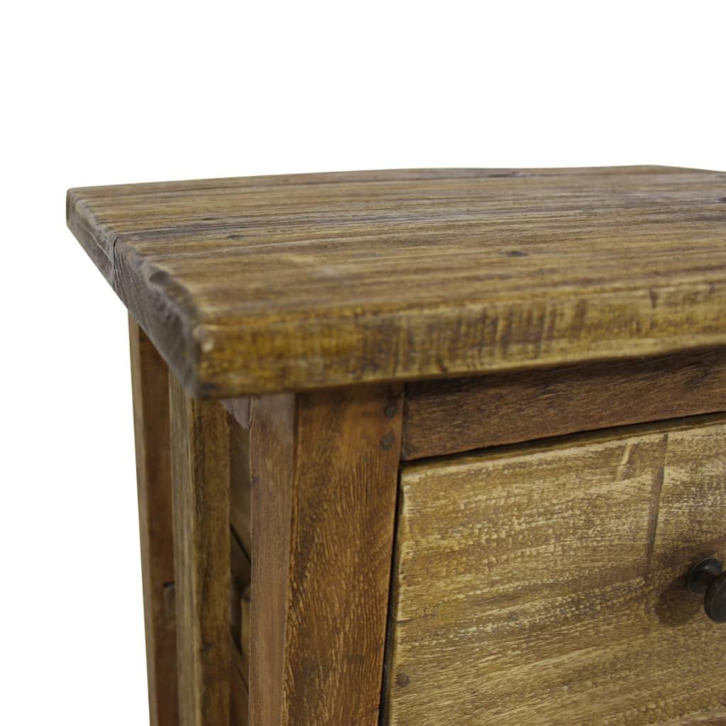 Table de chevet，Table d'appoint, Table de nuit pour Salon Chambre Bois de récupération massif 40 x 30 x 51 cm427947 - 5