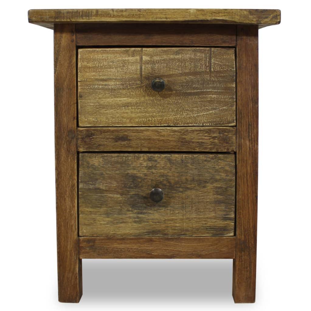 Table de chevet，Table d'appoint, Table de nuit pour Salon Chambre Bois de récupération massif 40 x 30 x 51 cm427947 - 3