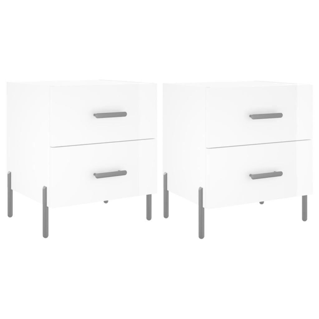 Table De Chevet Blanche Avec Tiroir - VieXL - Pin Et MDF - Design Moderne Pour Chambre Et Salon