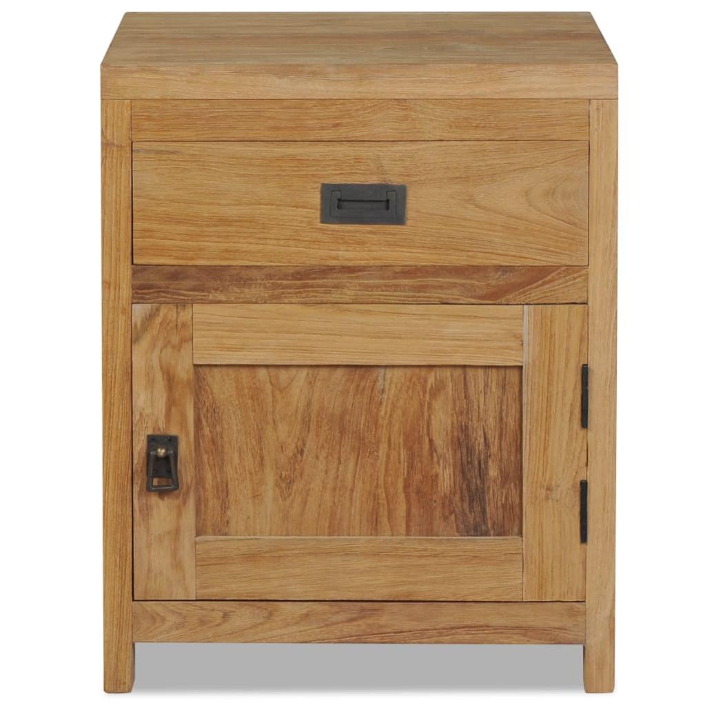 Table de chevet，Table d'appoint, Table de nuit pour Salon Chambre teck massif 40x30x50 cm472721 - 2