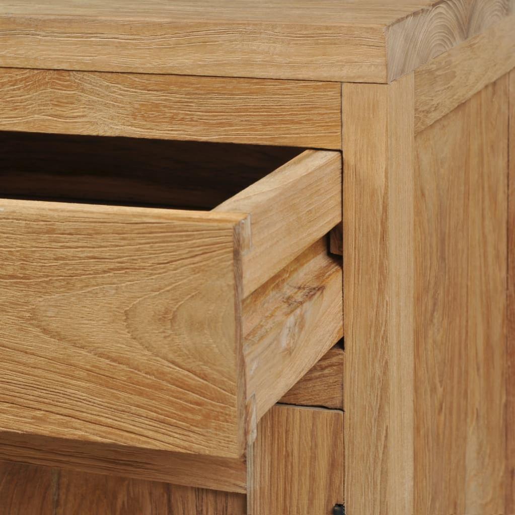 Table de chevet，Table d'appoint, Table de nuit pour Salon Chambre teck massif 40x30x50 cm472721 - 5