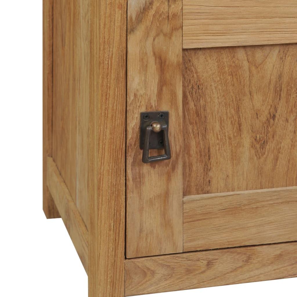 Table de chevet，Table d'appoint, Table de nuit pour Salon Chambre teck massif 40x30x50 cm472721 - 4