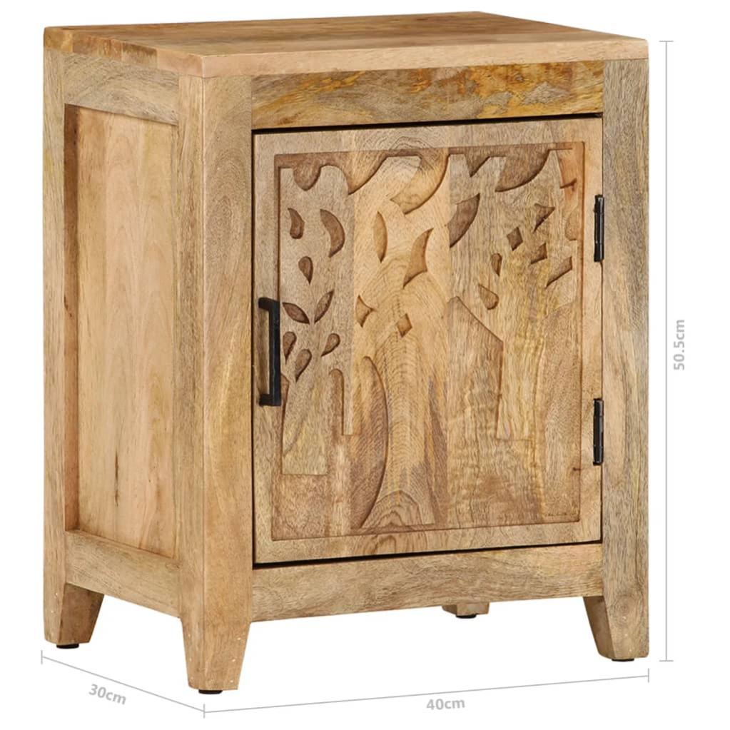 Table de chevet，Table d'appoint, Table de nuit pour Salon Chambre 40x30x50 cm Bois de manguier massif357140 - 7