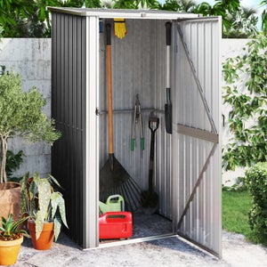 Armoire de Jardin Bois Double Porte Rangement Outils Remise Abri Cabane  Remise Jardinage Équipement