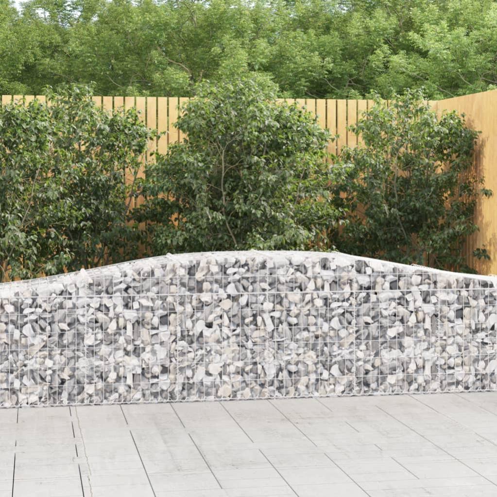 Cesta de gaviones | gavión para piedras | gavión decorativo forma arco hierro galvanizado 400x50x60/80 cm cfw93408