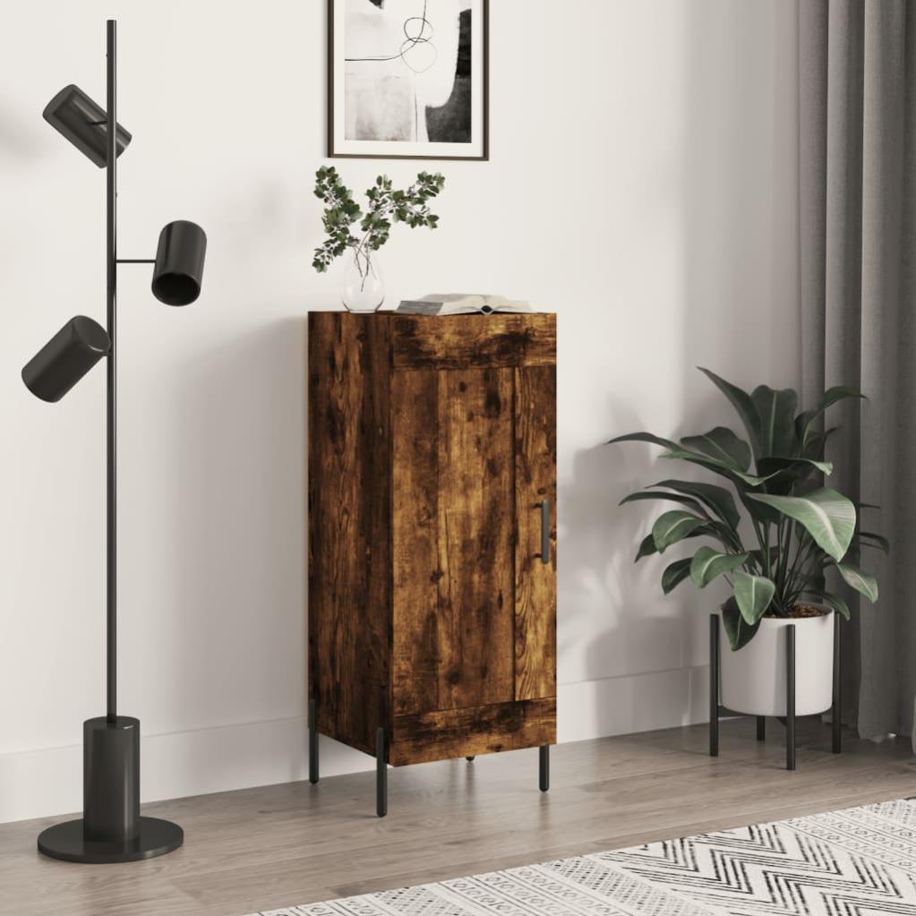 Buffet 140 cm, meuble de rangement avec 2 tiroirs et 4 portes de rangement, poignées noires, plateau en bois, design, Blanc