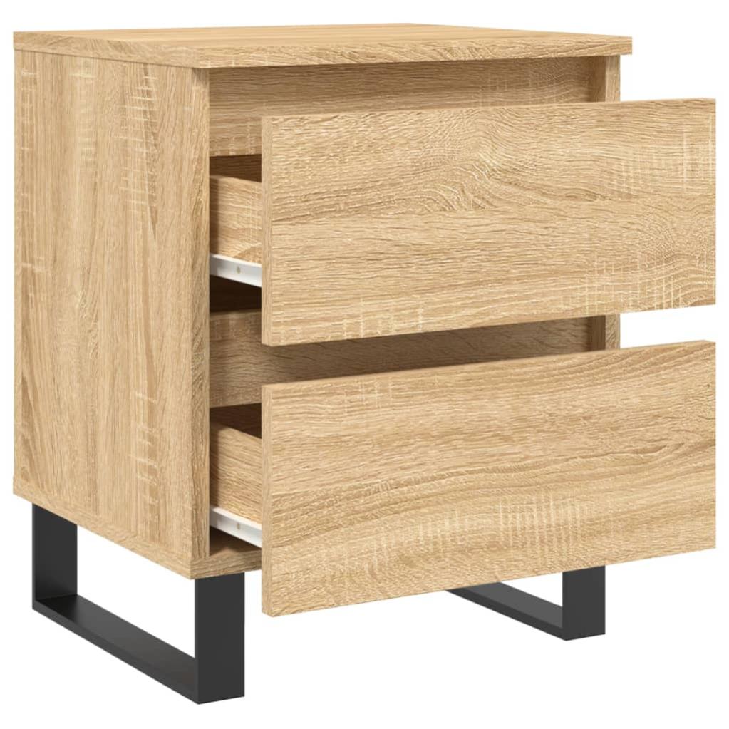Lot de 2 Tables de chevet，Table d'appoint, Table de nuit pour Salon Chambre chêne sonoma 40x35x50 cm bois ingénierie413114 - 6