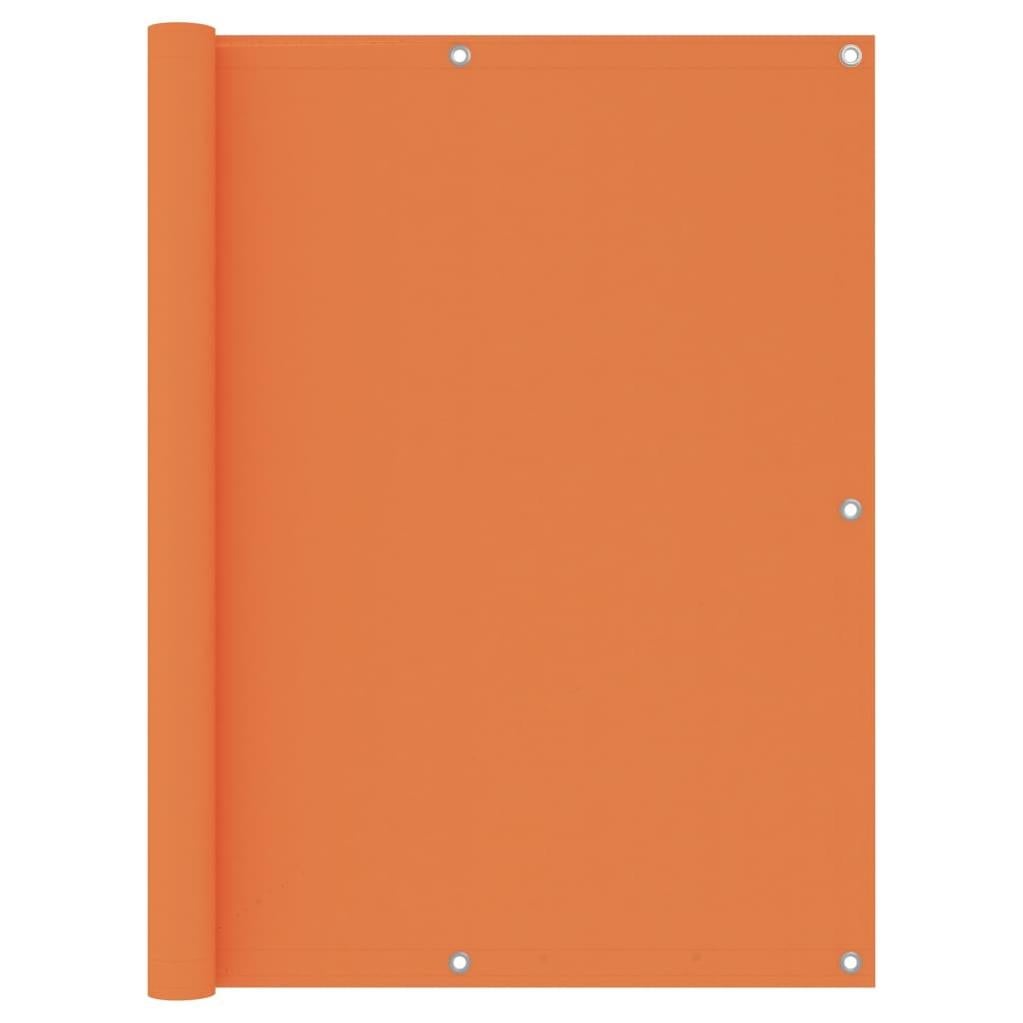 Écran De Balcon Orange Et Marron 90x300 Cm – Tissu Oxford Imperméable, Avec œillets Et Corde De Fixation