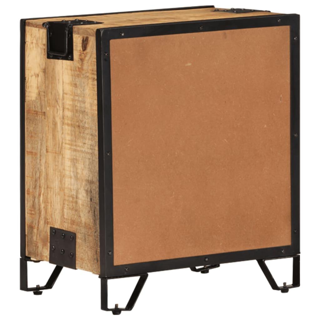 Table de chevet，Table d'appoint, Table de nuit pour Salon Chambre 43x30x51 cm Bois de manguier massif brut728849 - 5