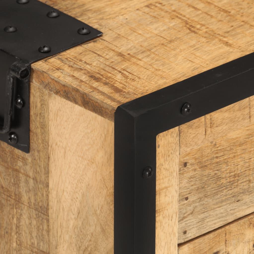 Table de chevet，Table d'appoint, Table de nuit pour Salon Chambre 43x30x51 cm Bois de manguier massif brut728849 - 6
