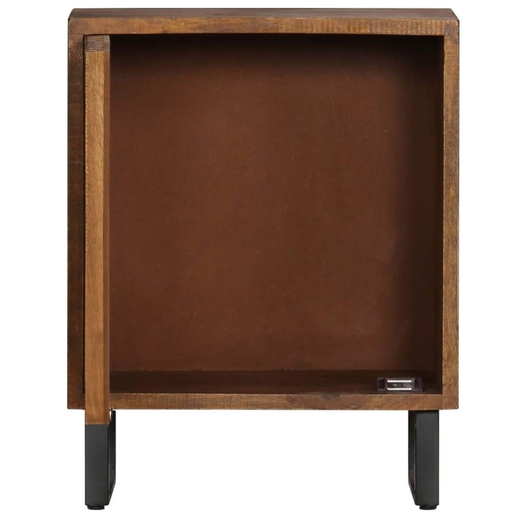Table de chevet，Table d'appoint, Table de nuit pour Salon Chambre 40x30x50 cm Bois de manguier massif466955 - 4