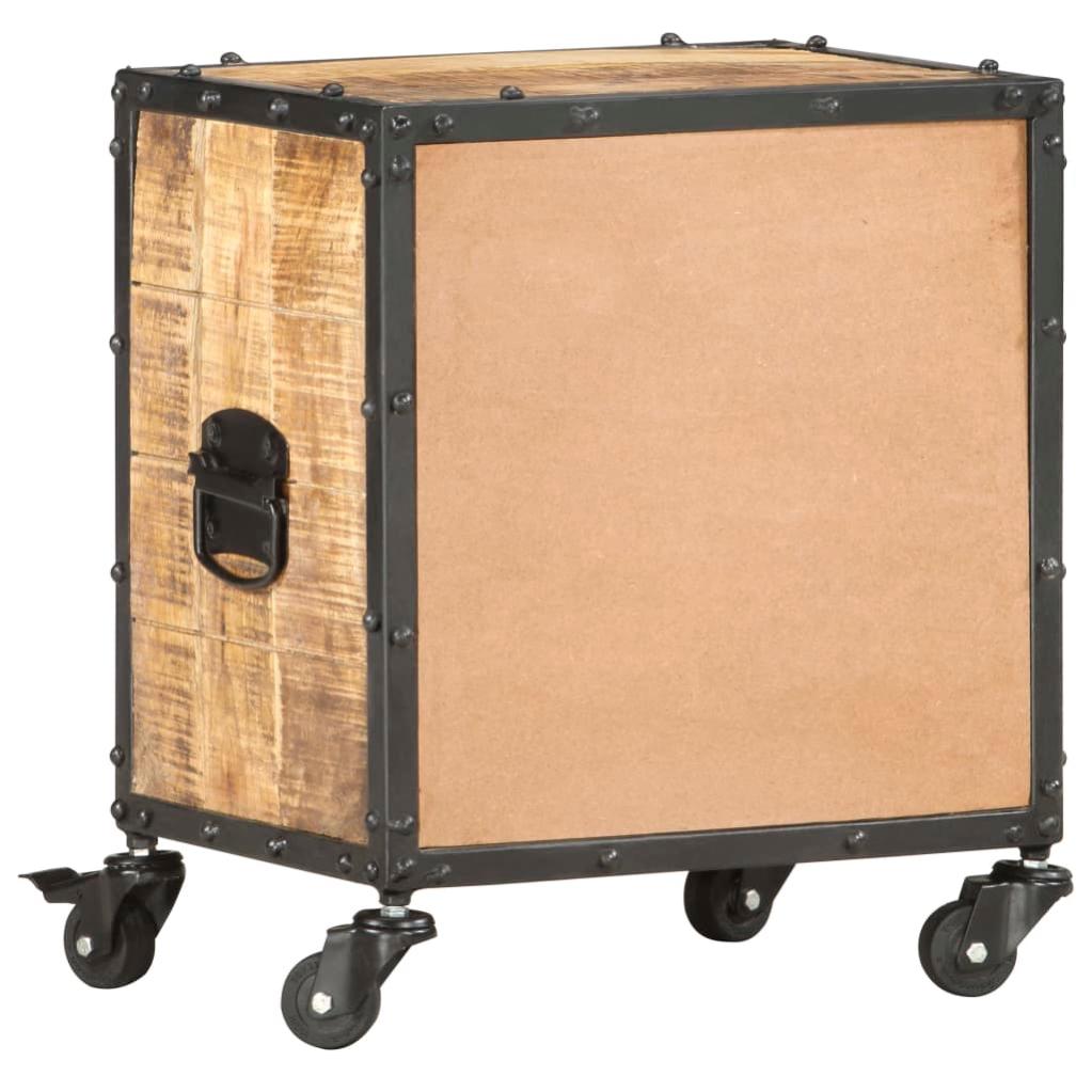 Table de chevet，Table d'appoint, Table de nuit pour Salon Chambre 40x30x50 cm bois de manguier brut745374 - 7