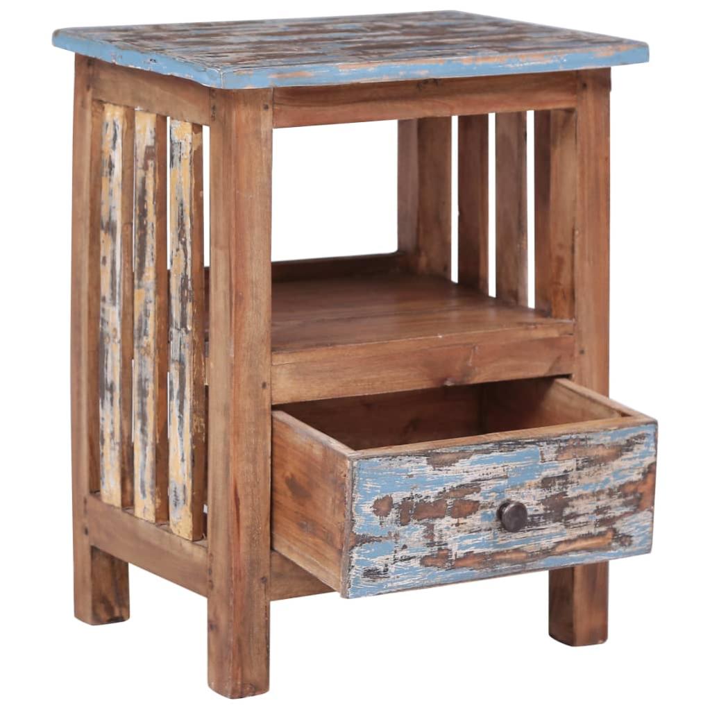 Table de chevet，Table d'appoint, Table de nuit pour Salon Chambre 41 x 30 x 50 cm Bois de récupération massif435206 - 2