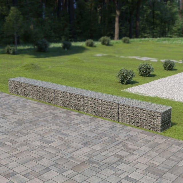 Muro de Gaviones | Gavión para piedras | gavión decorativo con cubiertas acero galvanizado 600x50x50 cm CFW93418