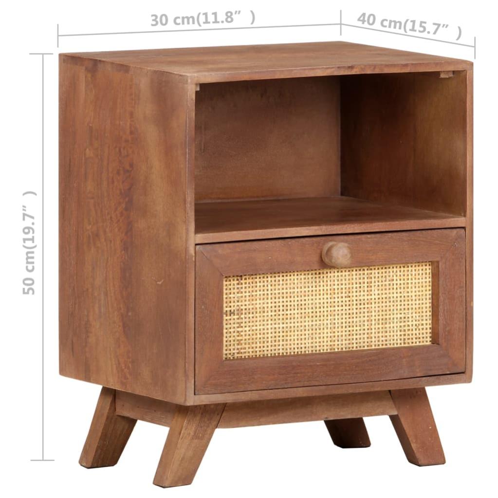 Table de chevet，Table d'appoint, Table de nuit pour Salon Chambre 40x30x50 cm Bois de manguier massif529641 - 7