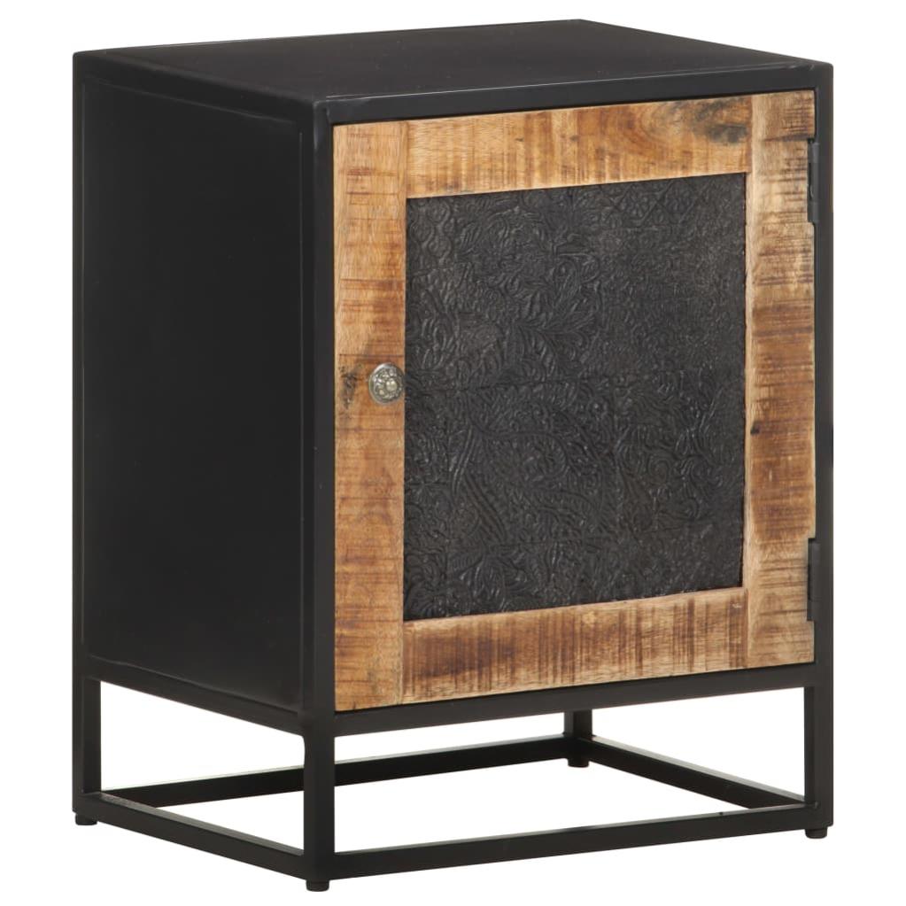 Table de chevet，Table d'appoint, Table de nuit pour Salon Chambre 40x30x50 cm Bois de manguier brut197351 - 7