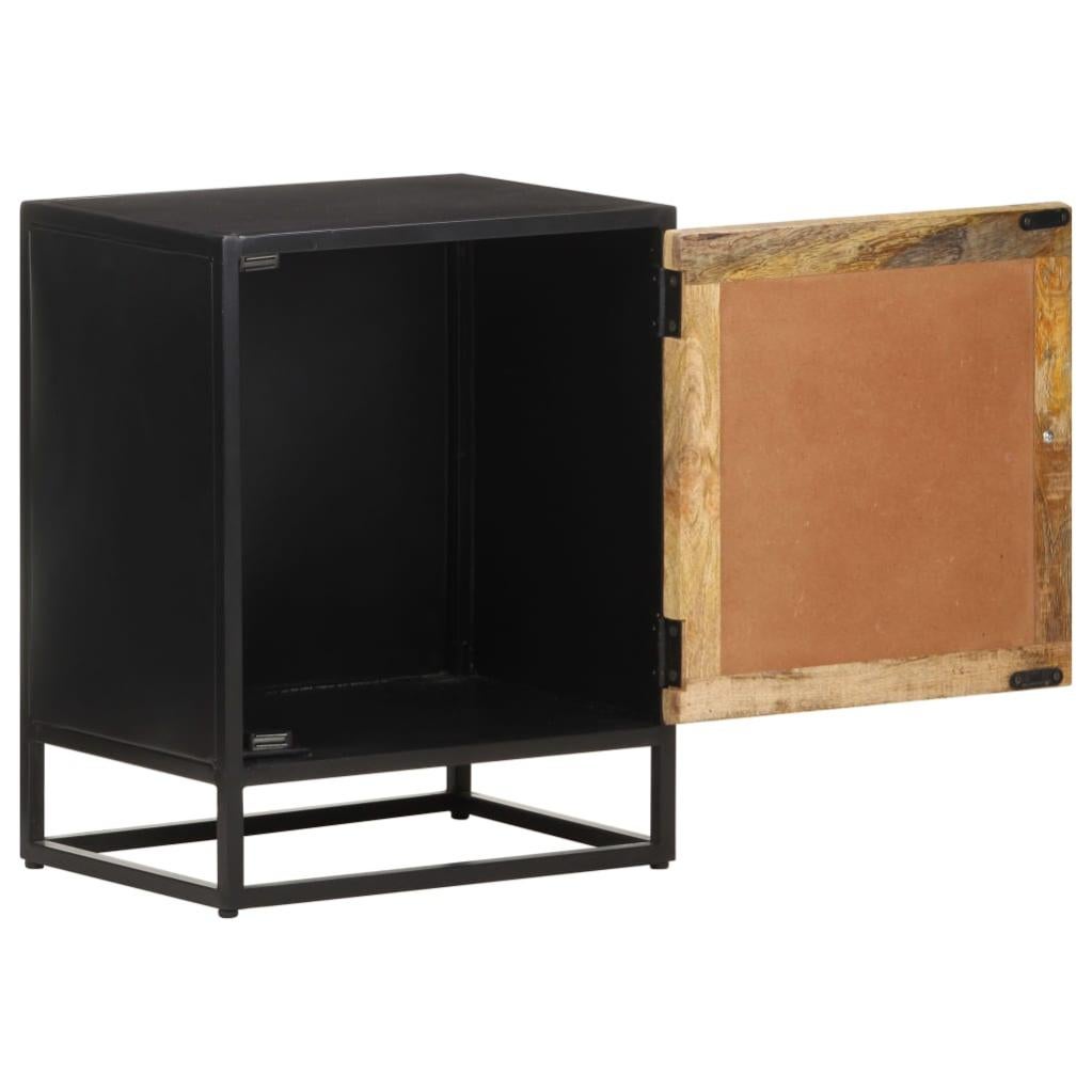 Table de chevet，Table d'appoint, Table de nuit pour Salon Chambre 40x30x50 cm Bois de manguier brut197351 - 3