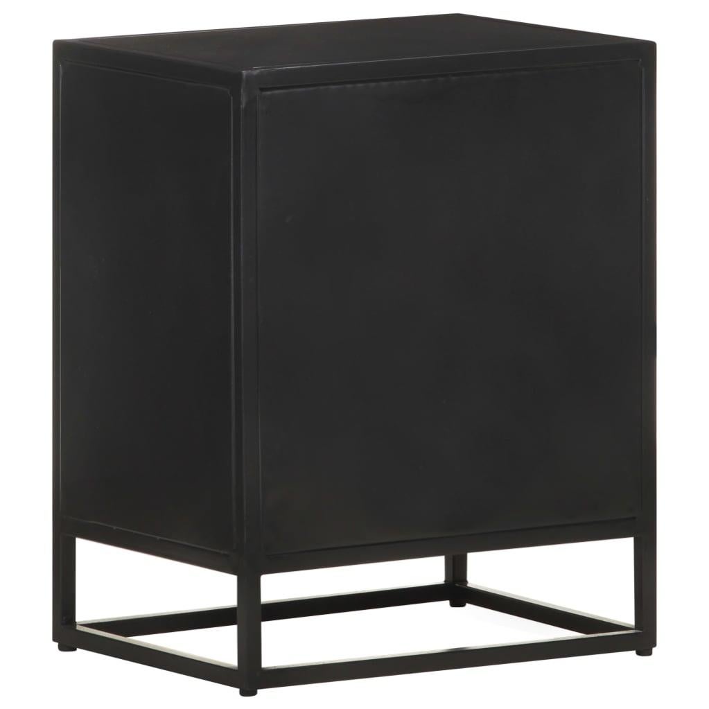 Table de chevet，Table d'appoint, Table de nuit pour Salon Chambre 40x30x50 cm Bois de manguier brut197351 - 4