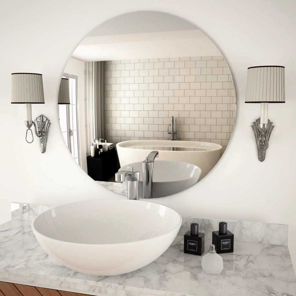 Piastrelle Mosaico Specchio Adedeo 7,6x15,2 Cm, Autoadesive - 40 Pezzi Per Rivestimento Bagno E Cucina, Vere In Vetro