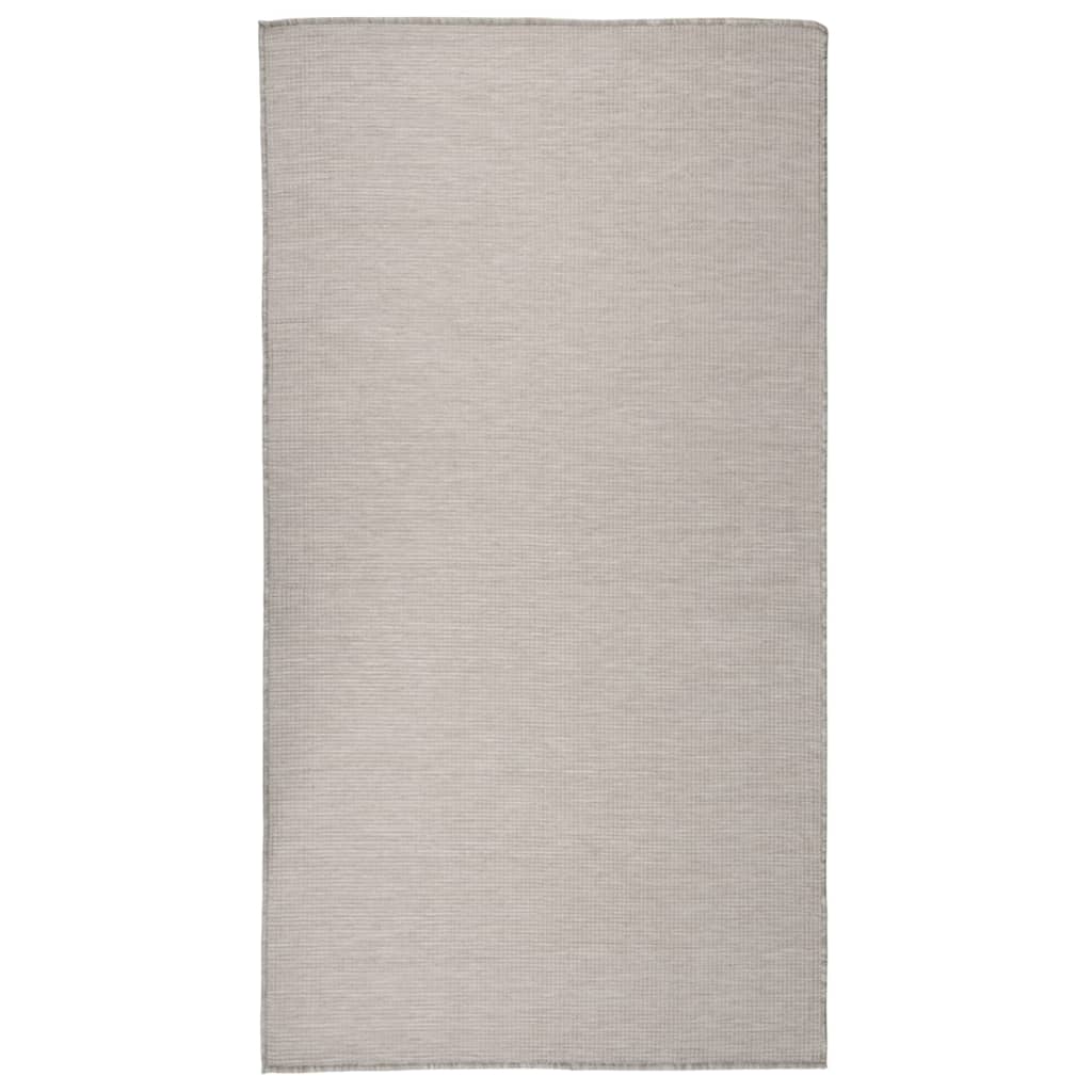 Alfombra de exterior | alfombra de jardín de tejido plano gris taupe 80x150 cm cfw727759