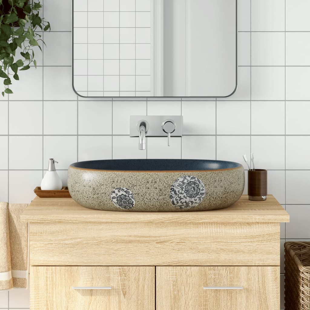 Lavabo Ovale In Vetro Di Sicurezza 47x30,5 Cm - Design Moderno Senza Foro Di Trabocco Per Bagno - Foto 5