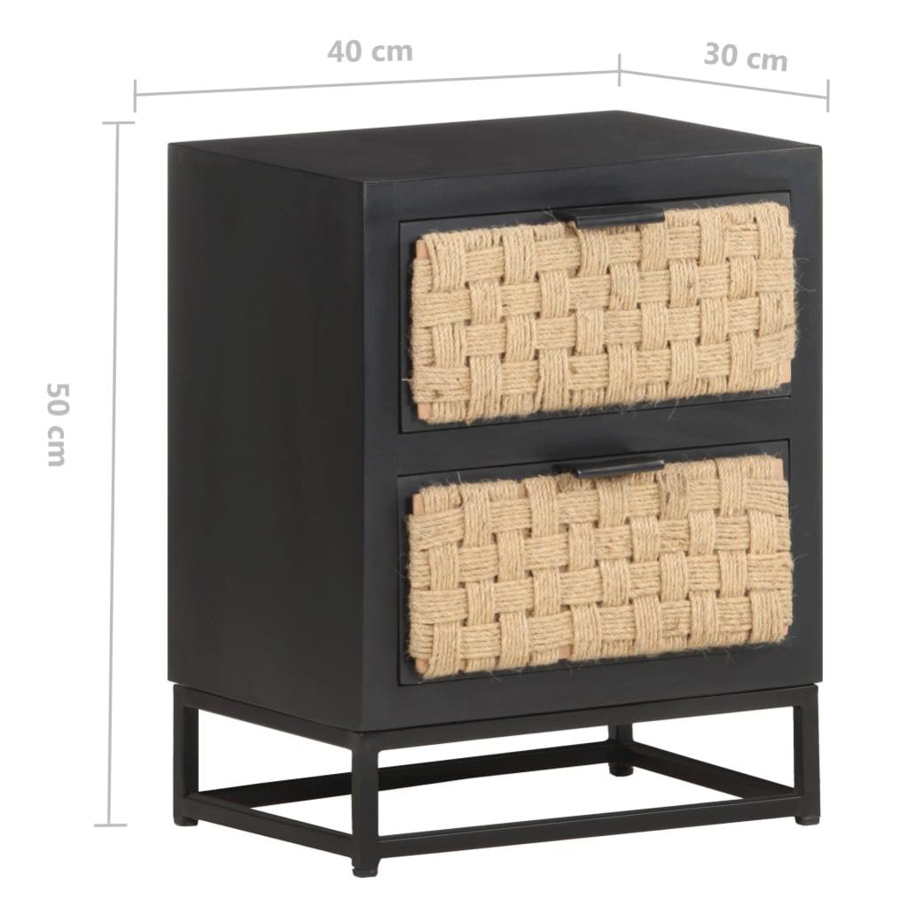 Table de chevet，Table d'appoint, Table de nuit pour Salon Chambre 40x30x50 cm Bois de manguier massif443176 - 7