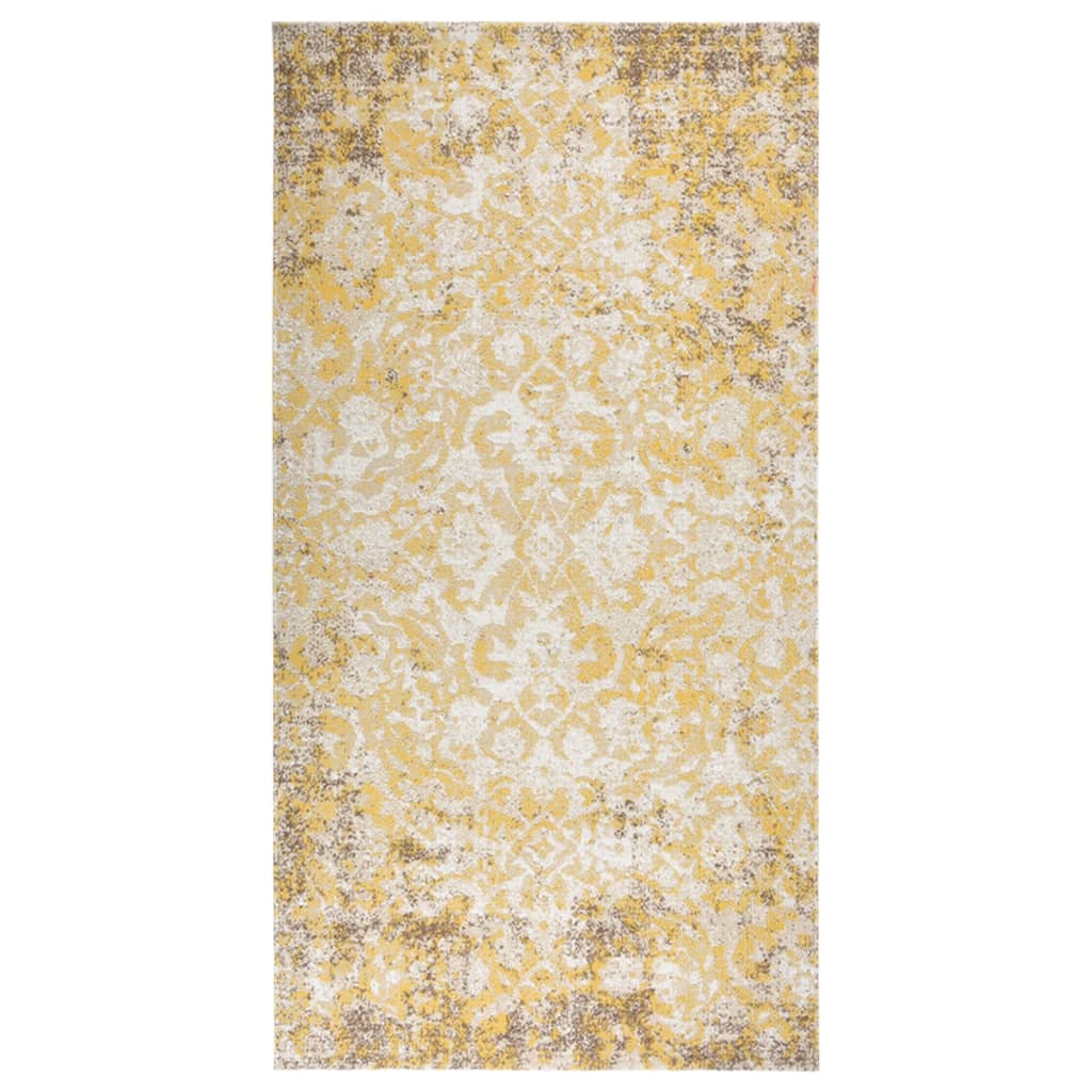 Alfombra de exterior | alfombra de jardín tejido plano amarilla 80x150 cm cfw663019