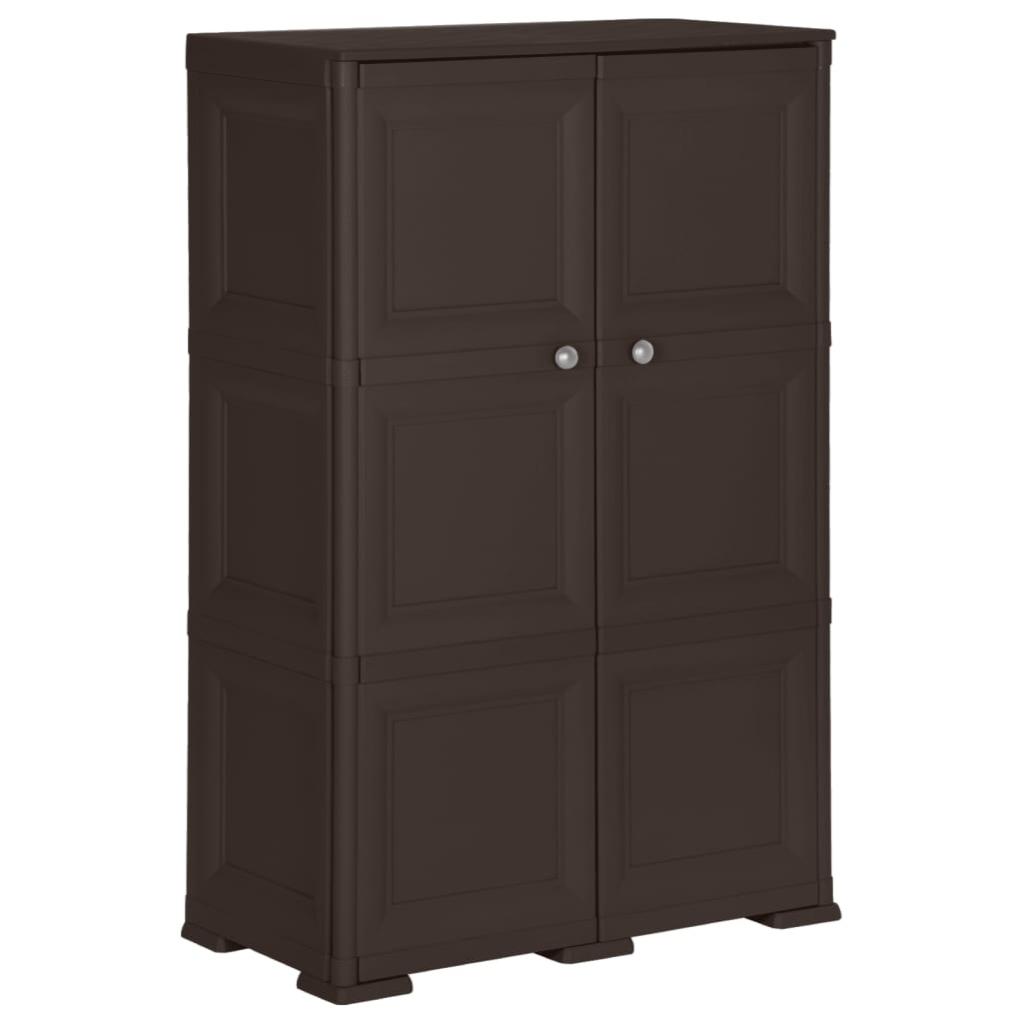 Meuble de rangement Armoire en plastique 79x43x125 cm Design de bois