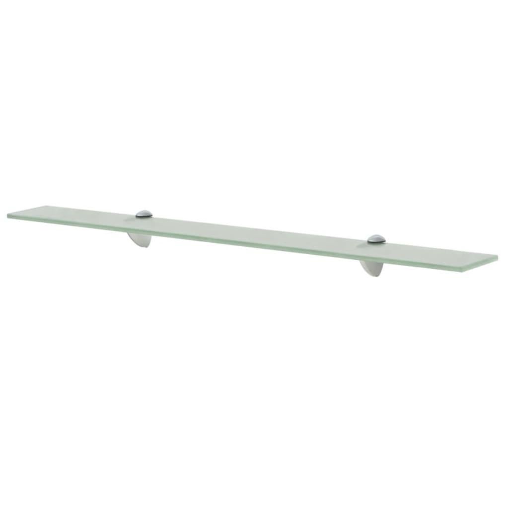 Mensola Galleggiante In Vetro Temperato 80x10 Cm - Spessore 8 Mm, Portata 15 Kg | Per Pareti, Design Moderno E Trasparente