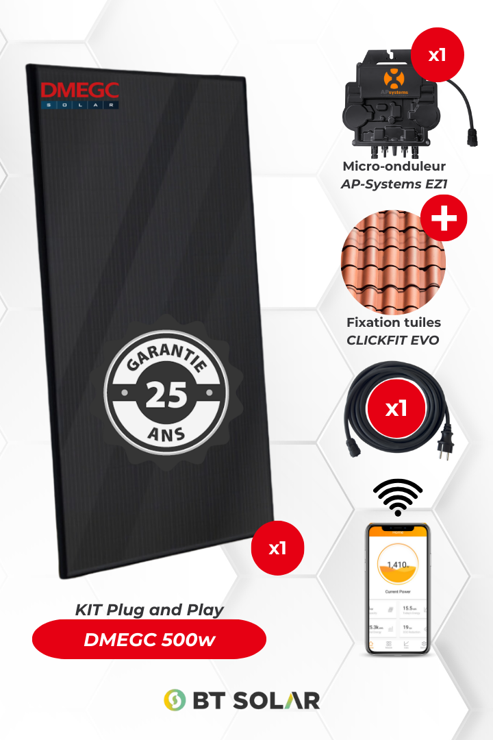 Kit Panneau Solaire Autoconsommation Wc Dmegc Bifacial Plug And