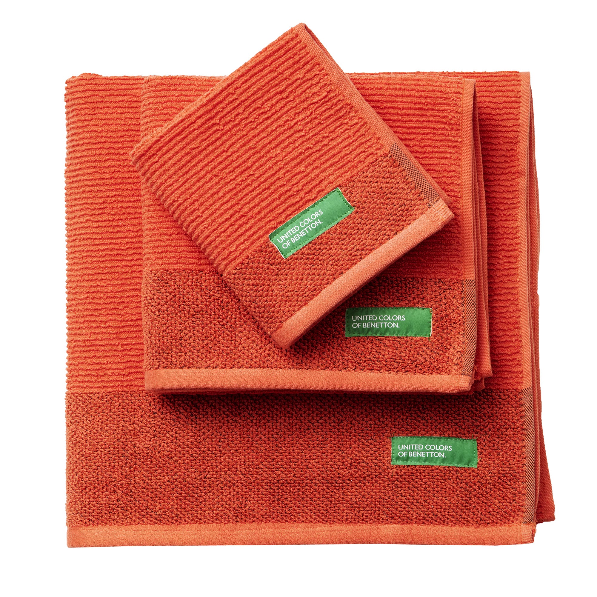 Set di asciugamani da bagno da 3 pezzi (30x50+50x90+70x140cm) 450 GSM  100%Cotton Red Benetton House