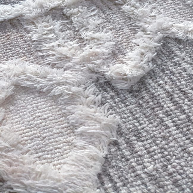 Alfombra Miray de lana blanco 160 x 230 cm