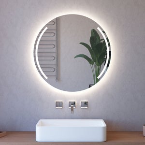 Specchio led ovale 40x80 cm retroilluminato luce calda/fredda e