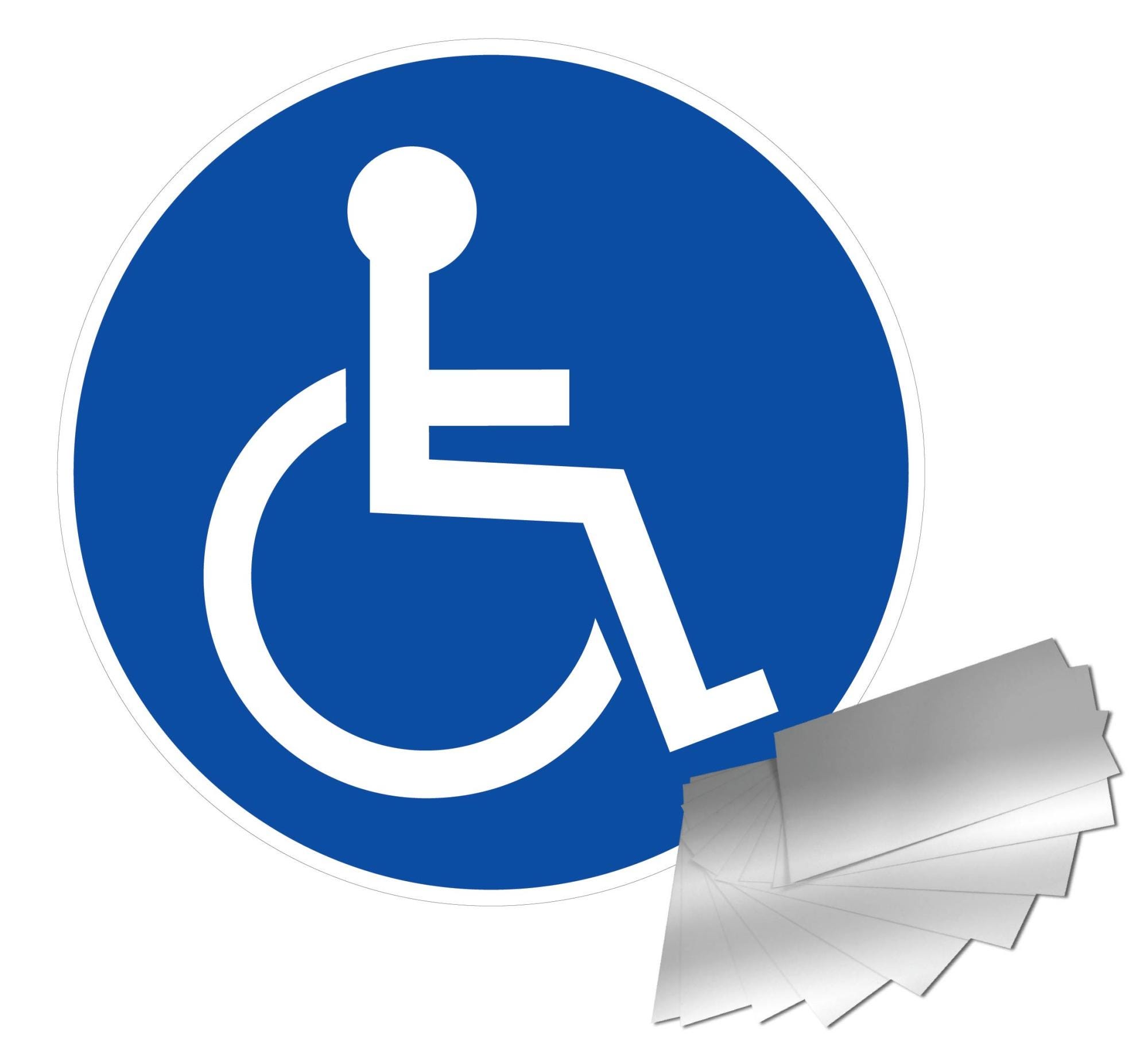 Panneau Logo handicapé - Alu Ø300mm - 4010618 | Leroy Merlin