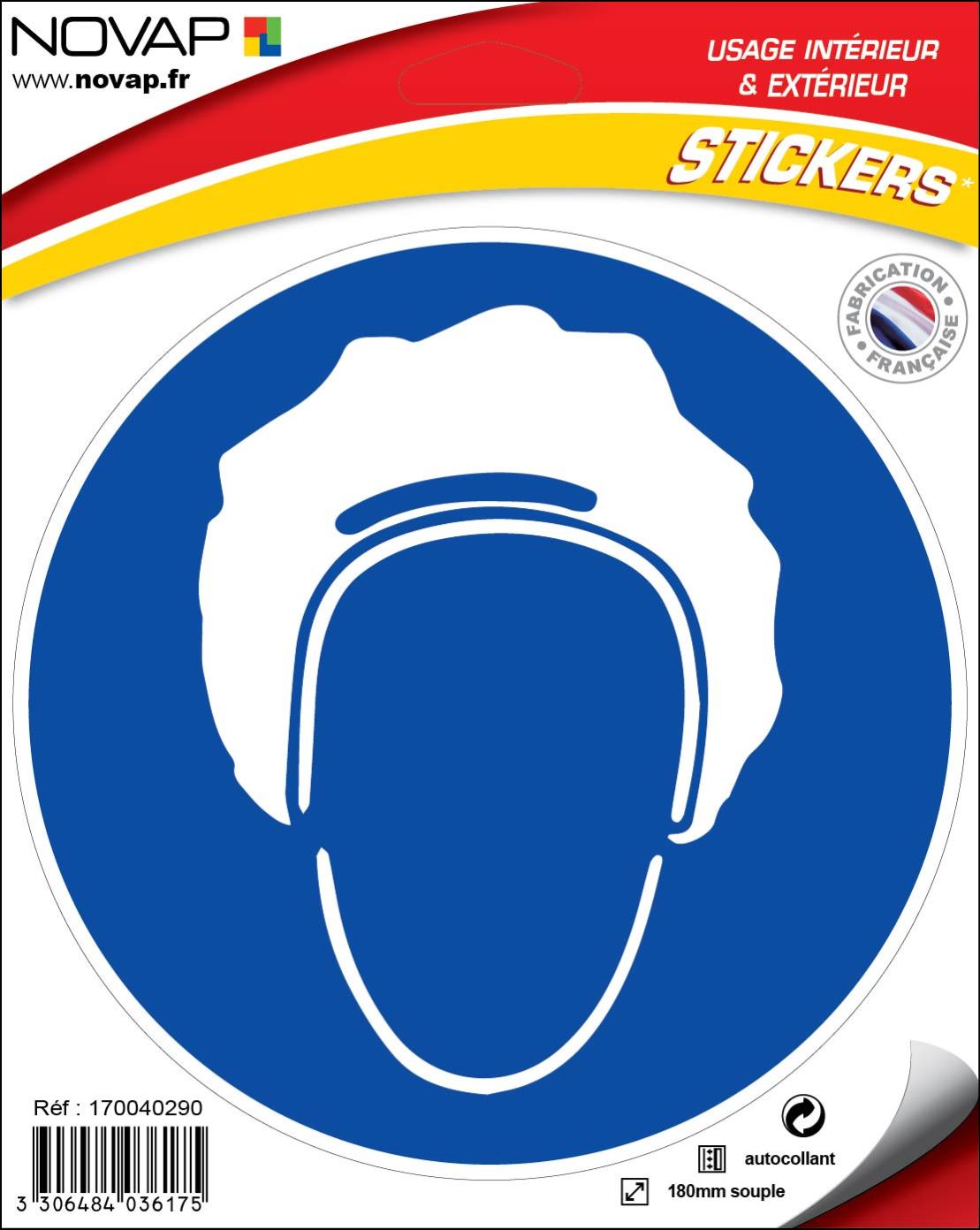 Panneau de protection obligatoire Vinyle adhésif Ø180mm