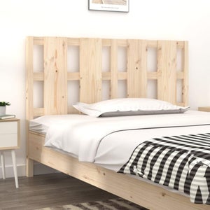 Tête De Lit En Pin Massif 90 Cm Avec Rangement - 6 Cases, Sur Pieds, Brun, Style Rustique Queen
