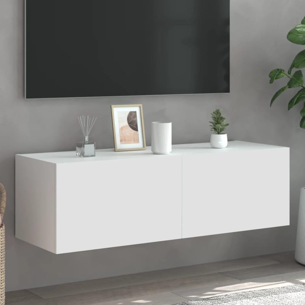 Mobile Porta TV con Luci LED Bianco 180x35x40 cm